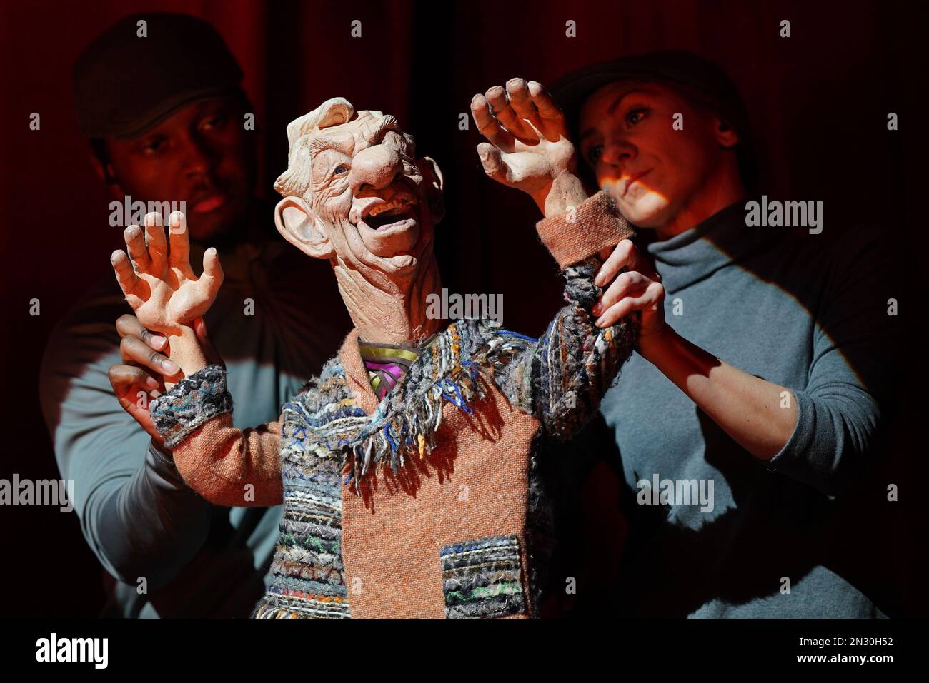 Puppetees Puppeteers perform with the puppet of Sir Ian McKellen, which narrates ...