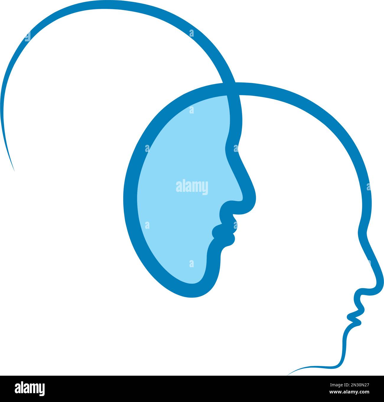 human face psychology logo icon clipart design Stock Vector Image & Art -  Alamy