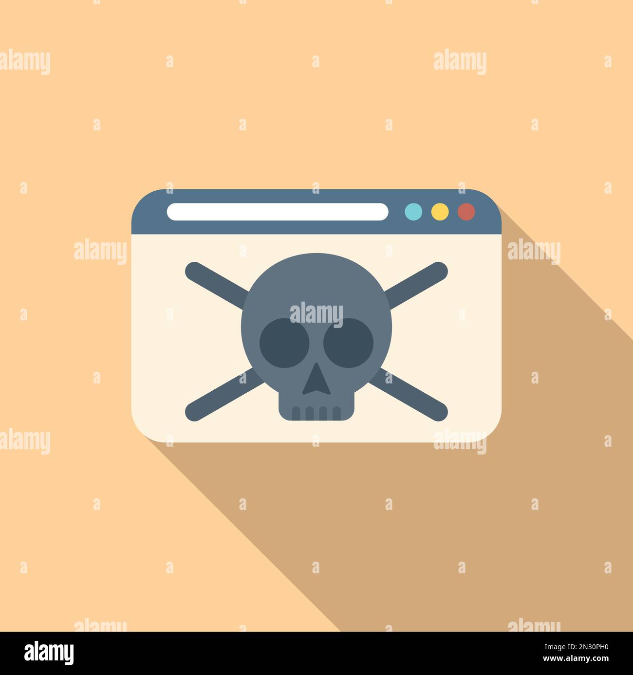 Internet software icon flat vector. Malware report. Bug scan Stock Vector