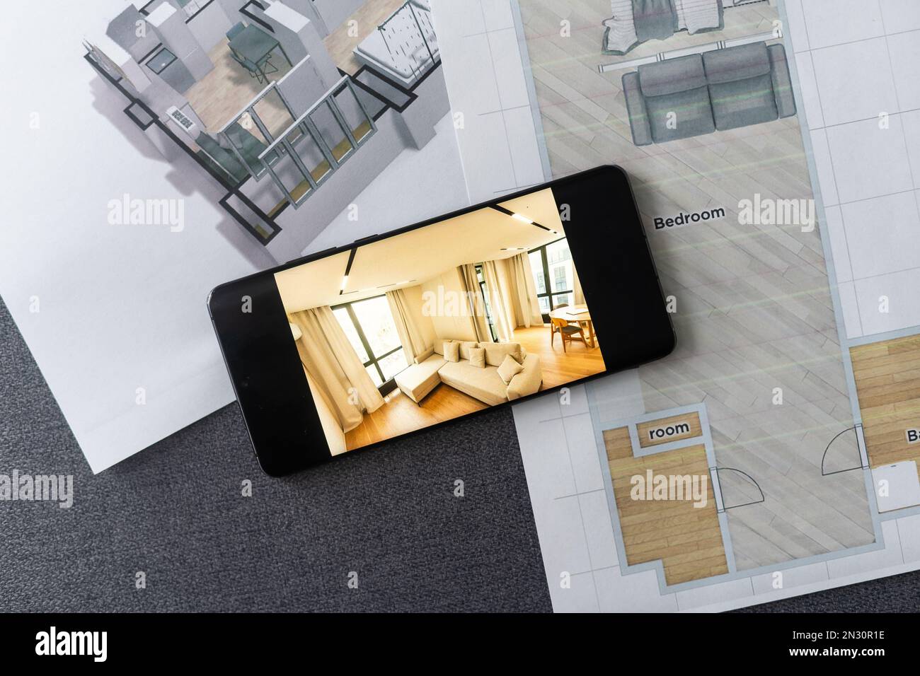Designer working at new mobile applications Stock Photo
