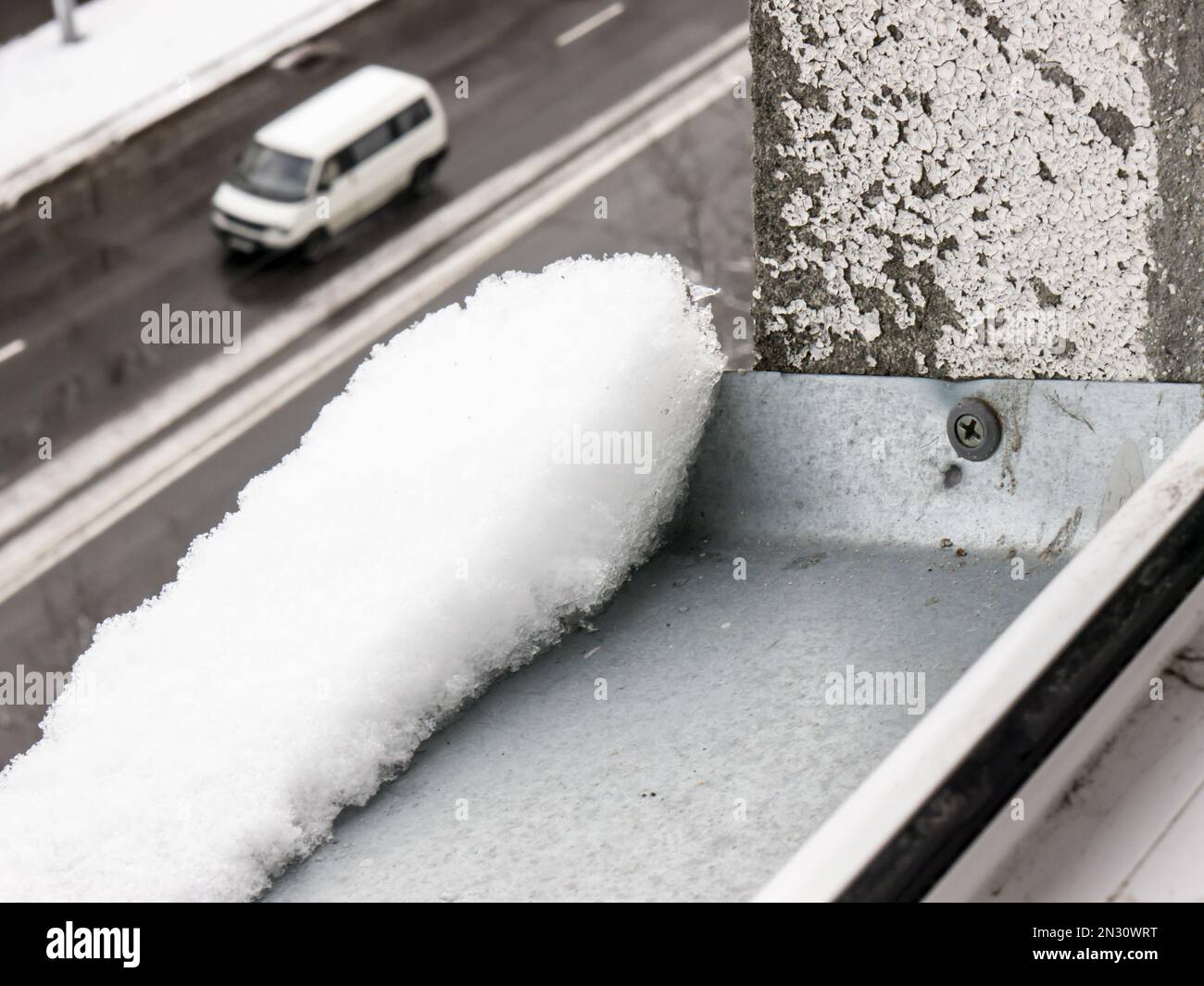 The Architecture backgrounds and objects. Winter. Snow. View from above ...