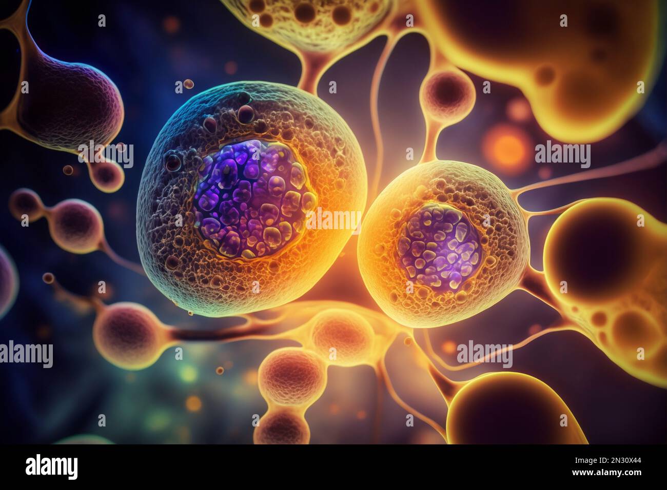Embryonic stem cells colony 3d under a microscope, scientific research. Generative AI Stock Photo - Alamy Embryonic stem cells colony 3d under a microscope, scientific research. Generative AI Stock Photo - Alamy