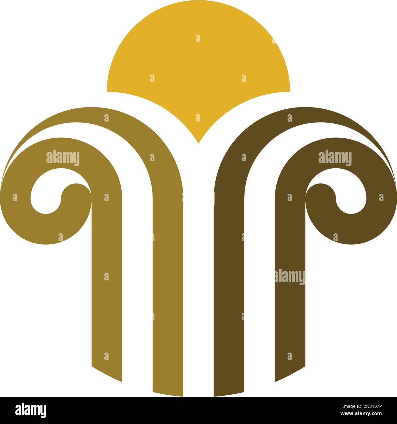 pillar column logo icon vector design Stock Vector