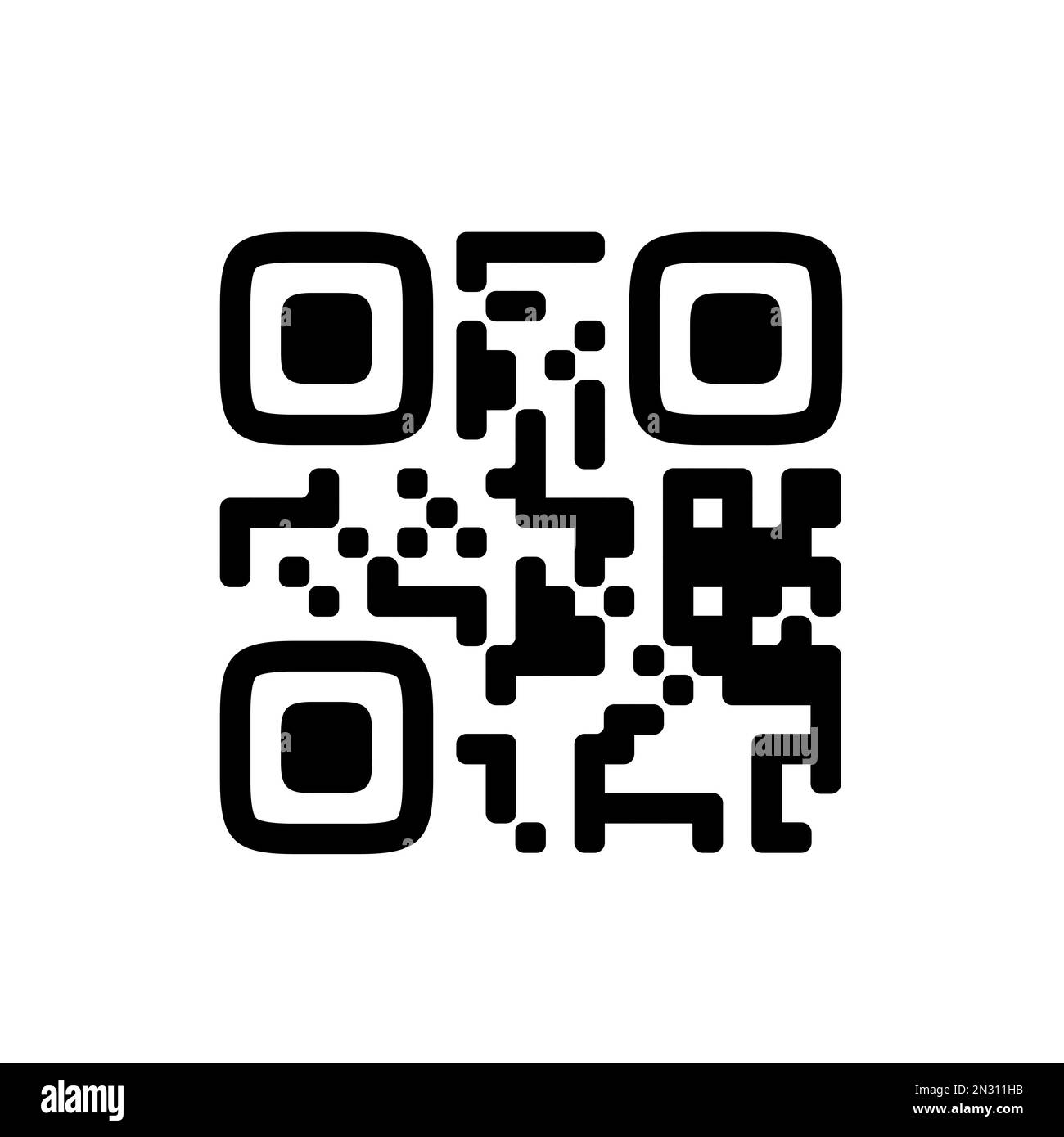 Vector QR code sample for smartphone scanning isolated on white
