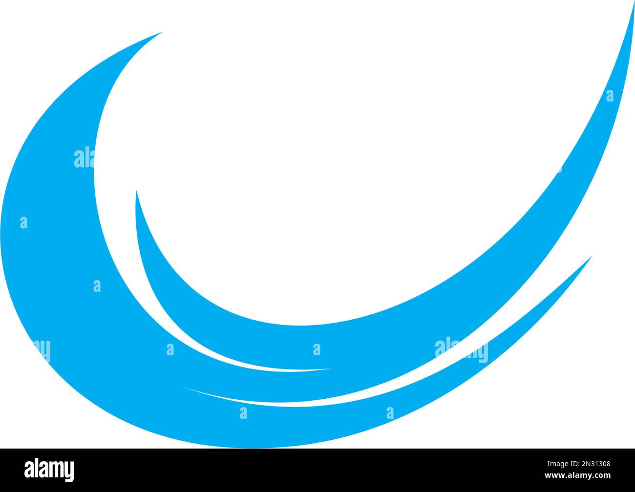 stylized ocean water wave logo Stock Vector