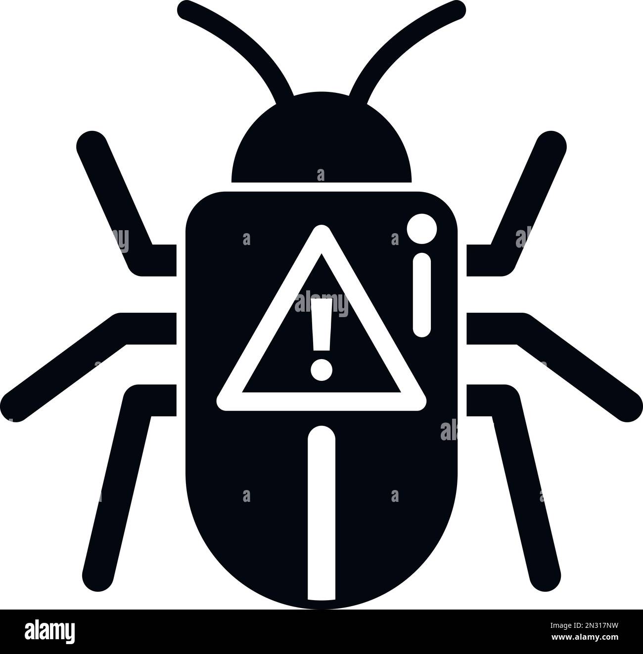 Online bug icon simple vector. Virus error. File data Stock Vector ...