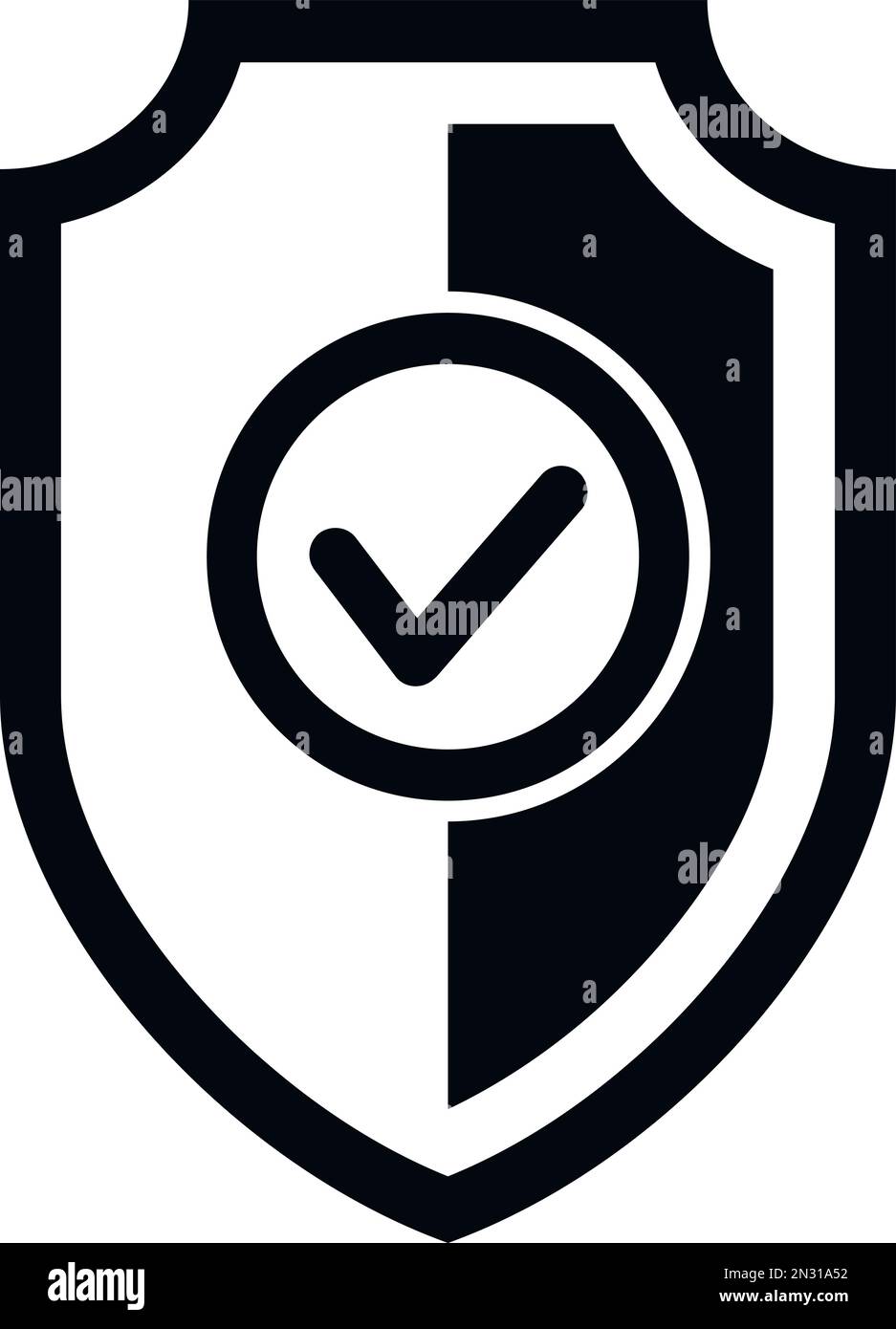 Shield threat icon simple vector. Hacker error. Computer security Stock ...