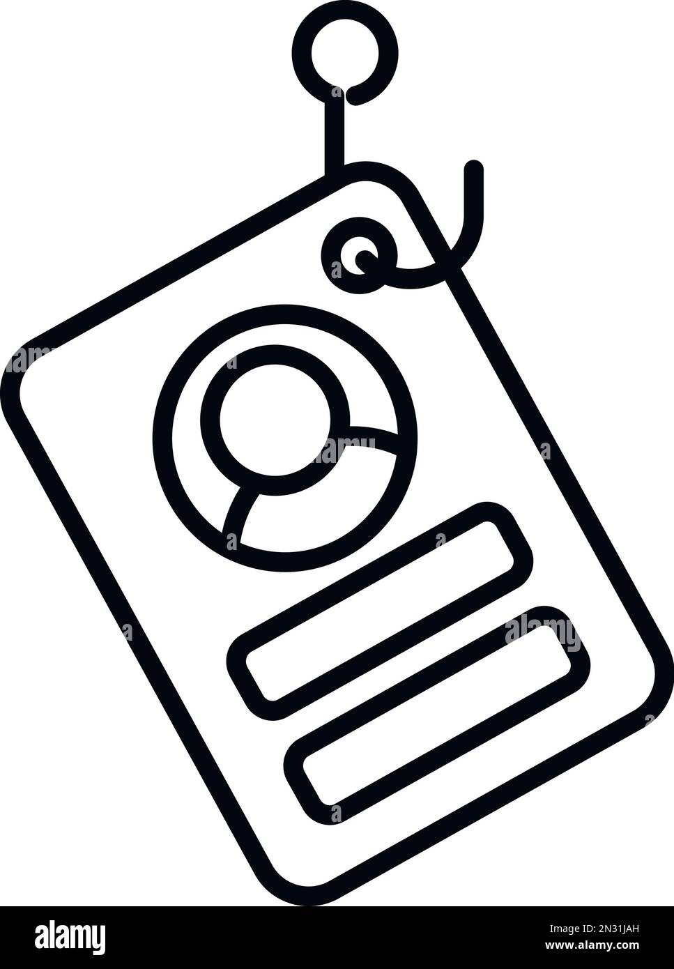 Data phishing icon outline vector virus hacker internet online stock