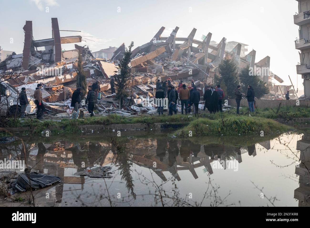 February 7, 2023 Citizens and earthquake victim rescue efforts after the earthquake in Hatay