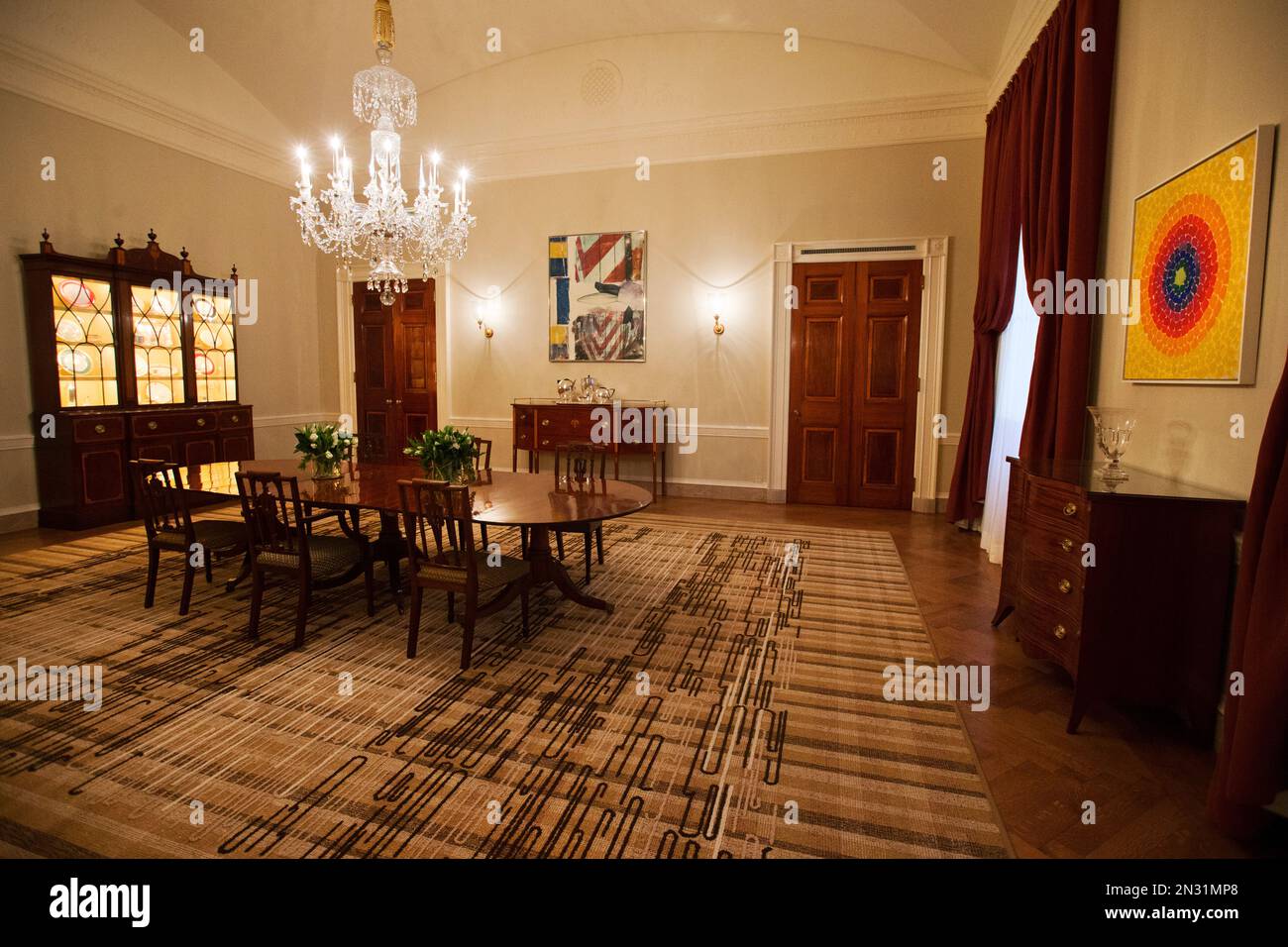 The Old Family Dining Room is seen after its renovation at the White ...