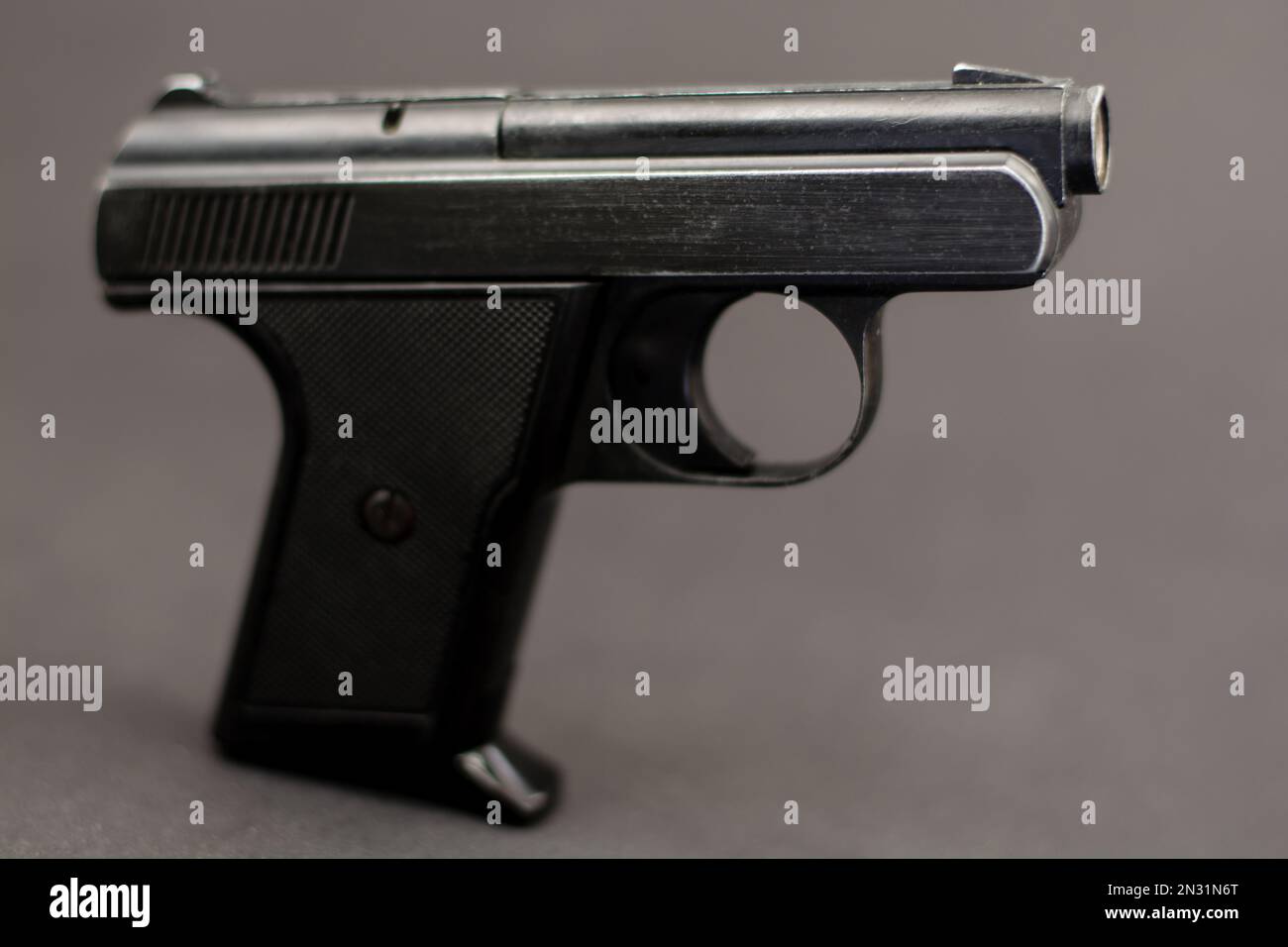 gun on isolated white background Stock Photo - Alamy