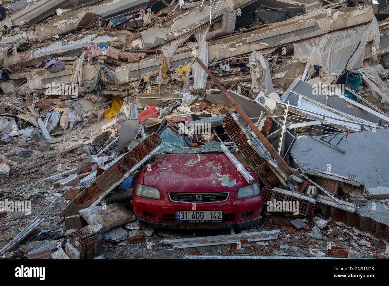 February 7, 2023 Citizens and earthquake victim rescue efforts after the earthquake in Hatay