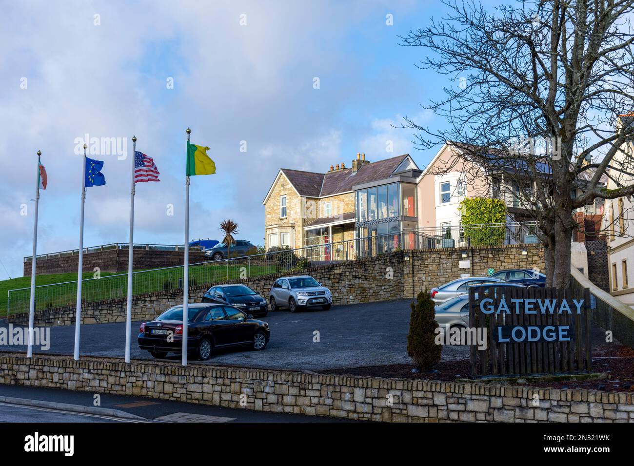 The Gateway Lodge hotel, bar and restaurant in Donegal Town, County Donegal, Ireland Stock Photo