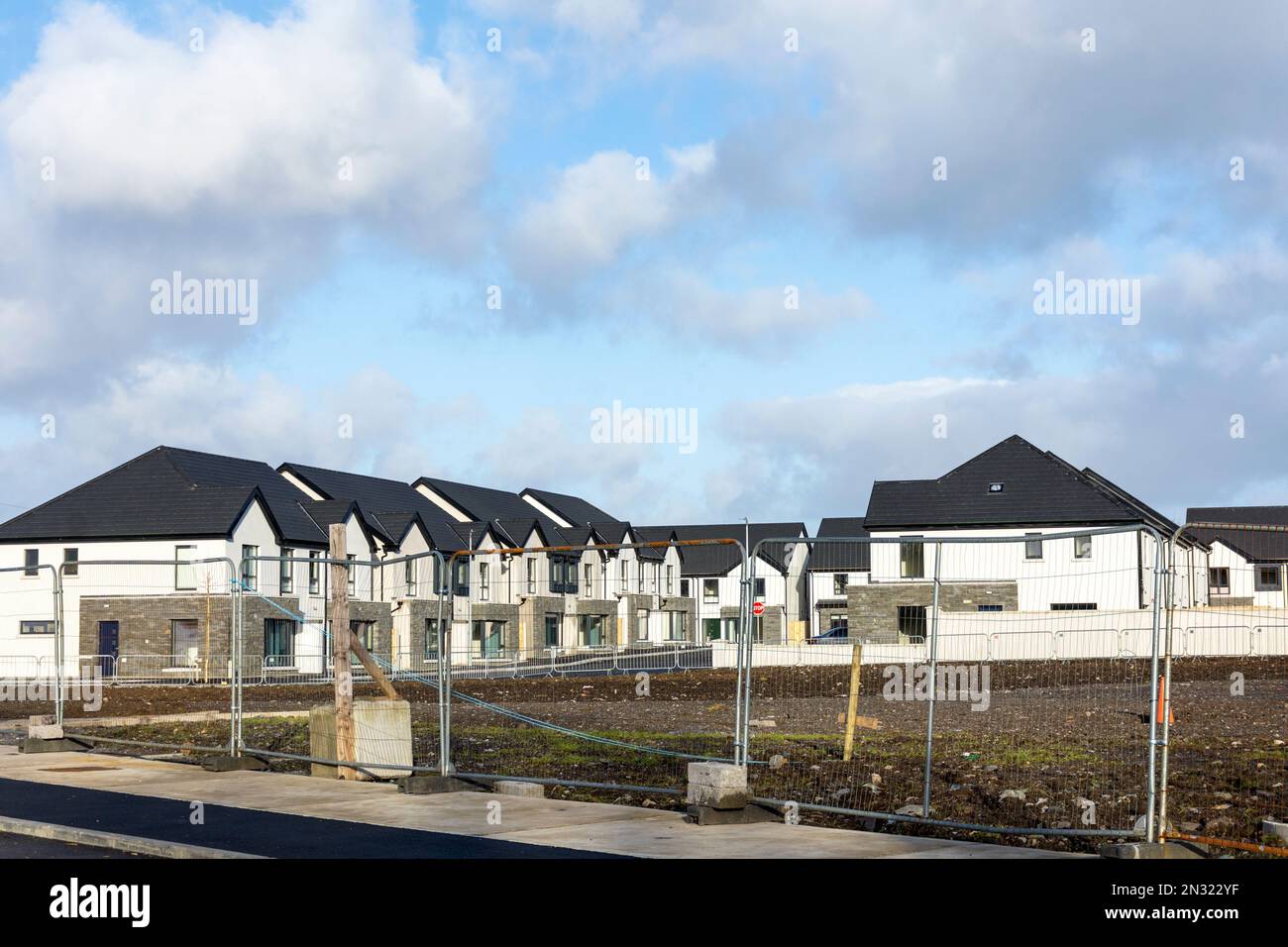 New build housing estate in Donegal Town, County Donegal, Ireland Stock