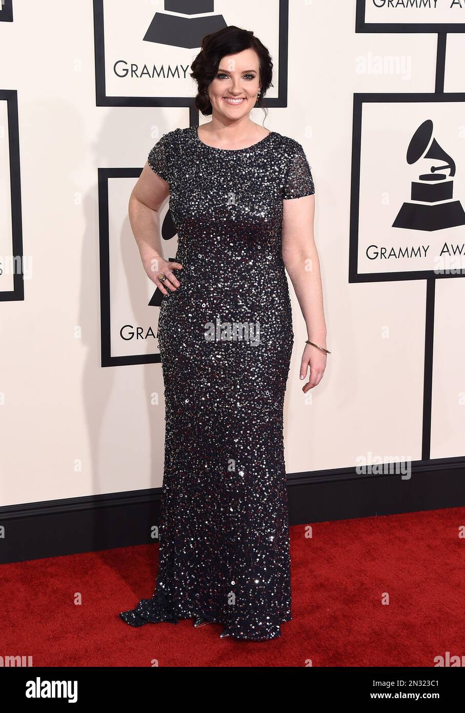 Brandy Clark arrives at the 57th annual Grammy Awards at the Staples
