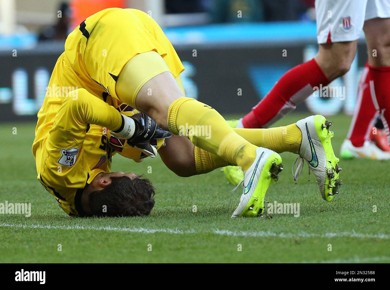 Stoke City's goalkeeper Asmir Begovic during their English Premier