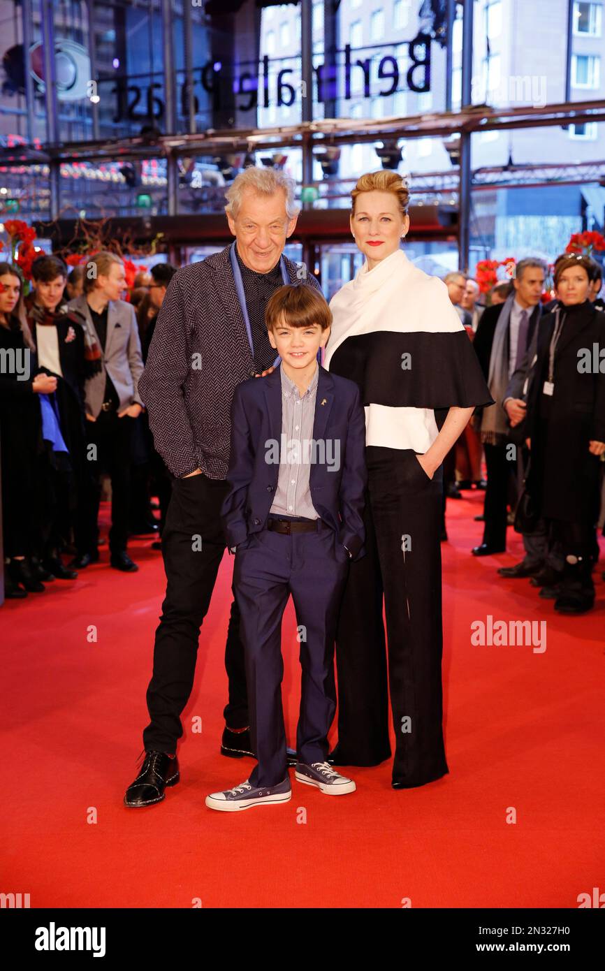 Milo Linney From left, actor Sir Ian McKellen, actor Milo Parker and actress Laura ...