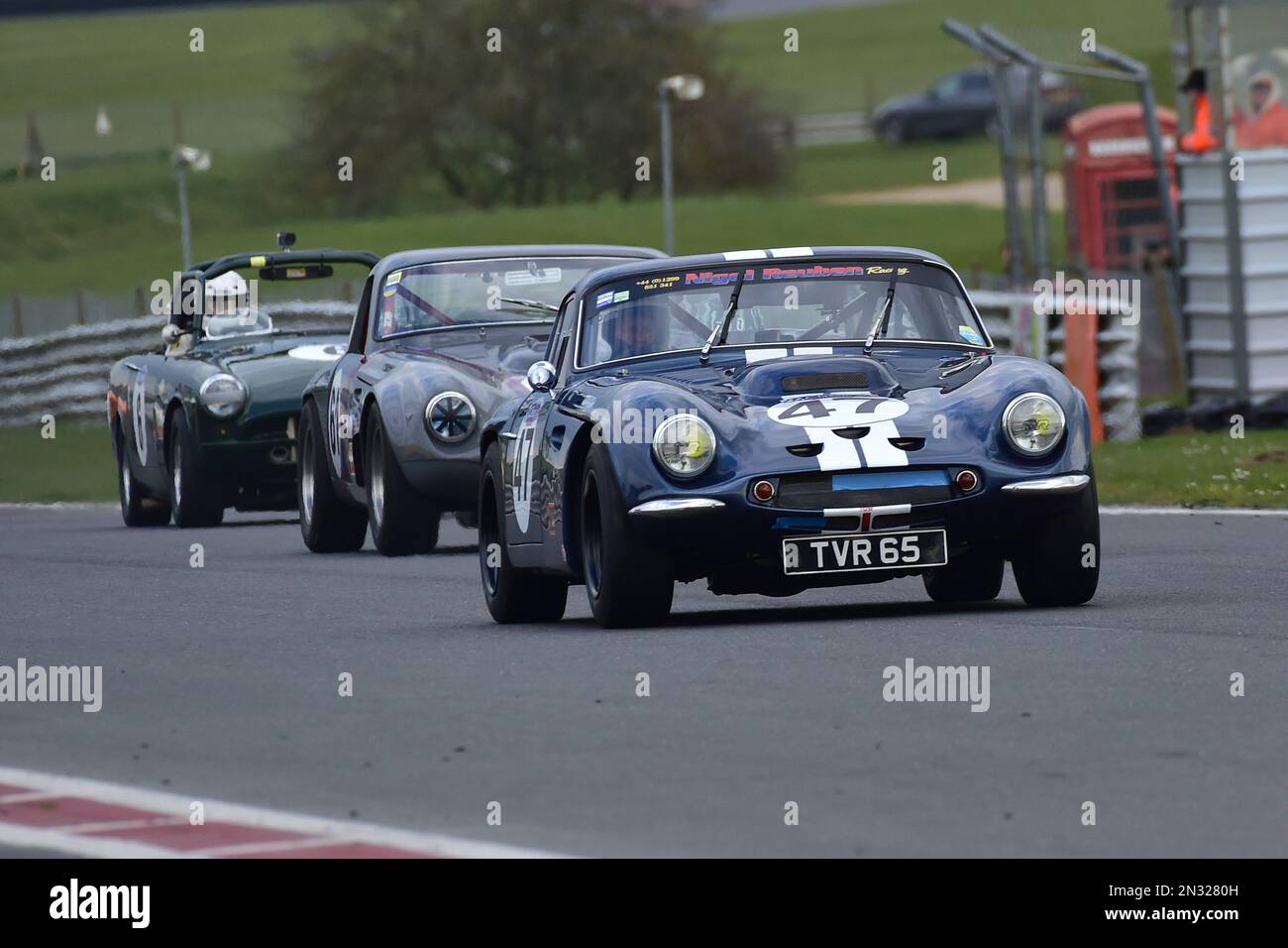 Nigel Reuben, Oliver Reuben, TVR Griffith, Adams and Page Swinging Sixties, Group 2, cars over 2000cc, divided in to 6 classes G to I, a forty minute Stock Photo