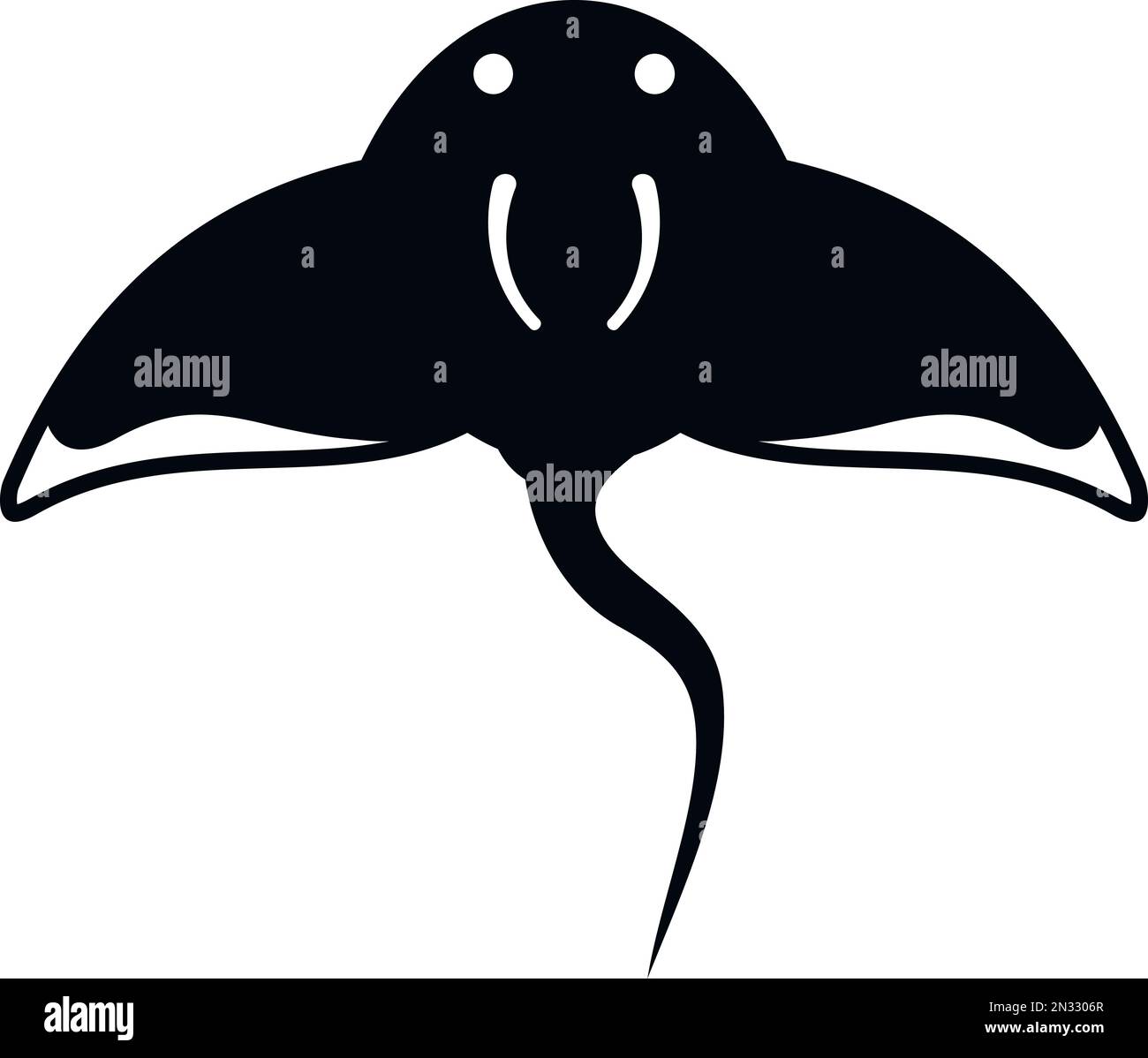 Stingray animal icon simple vector. Fish ray. Water nature Stock Vector