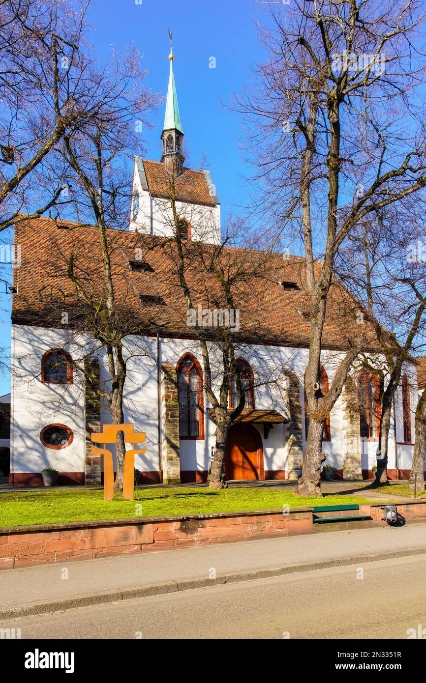 Church of St.Martin, Riehen Village, Canton Basel-Stadt, Switzerland. Stock Photo