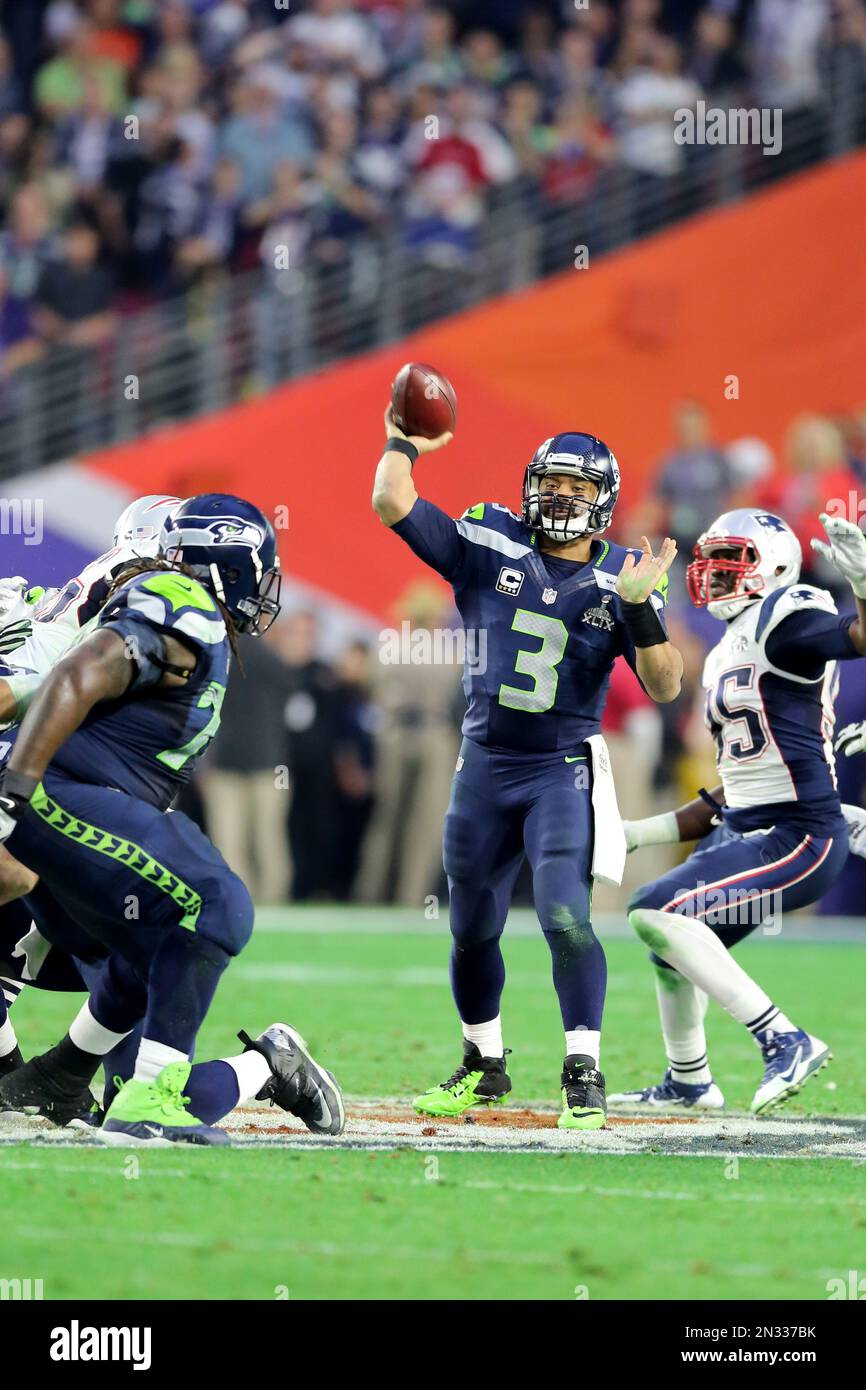 Seahawk Russell Seattle Seahawks Russell Wilson #3 in action against the New England ...