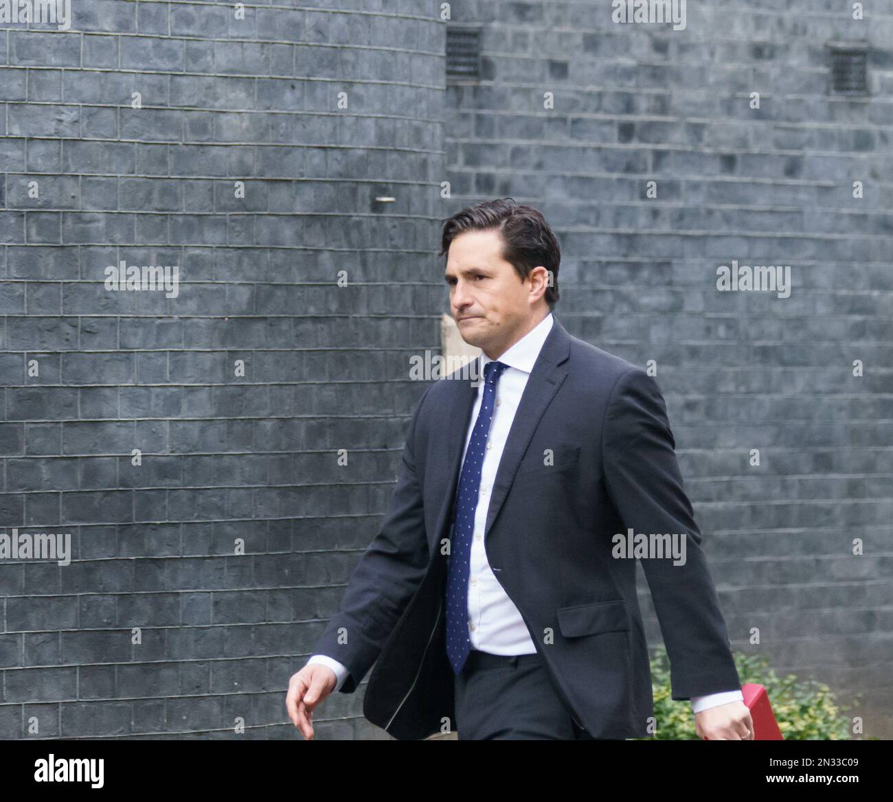 Downing St, London, 7th February 2023, UK Following this mornings reshuffle, Cabinet Ministers arrive for a delayed cabinet meeting held in the afternoon.  PICTURED: Johnny Mercer Minister for Veteran Affairs Bridget Catterall AlamyLiveNews Stock Photo