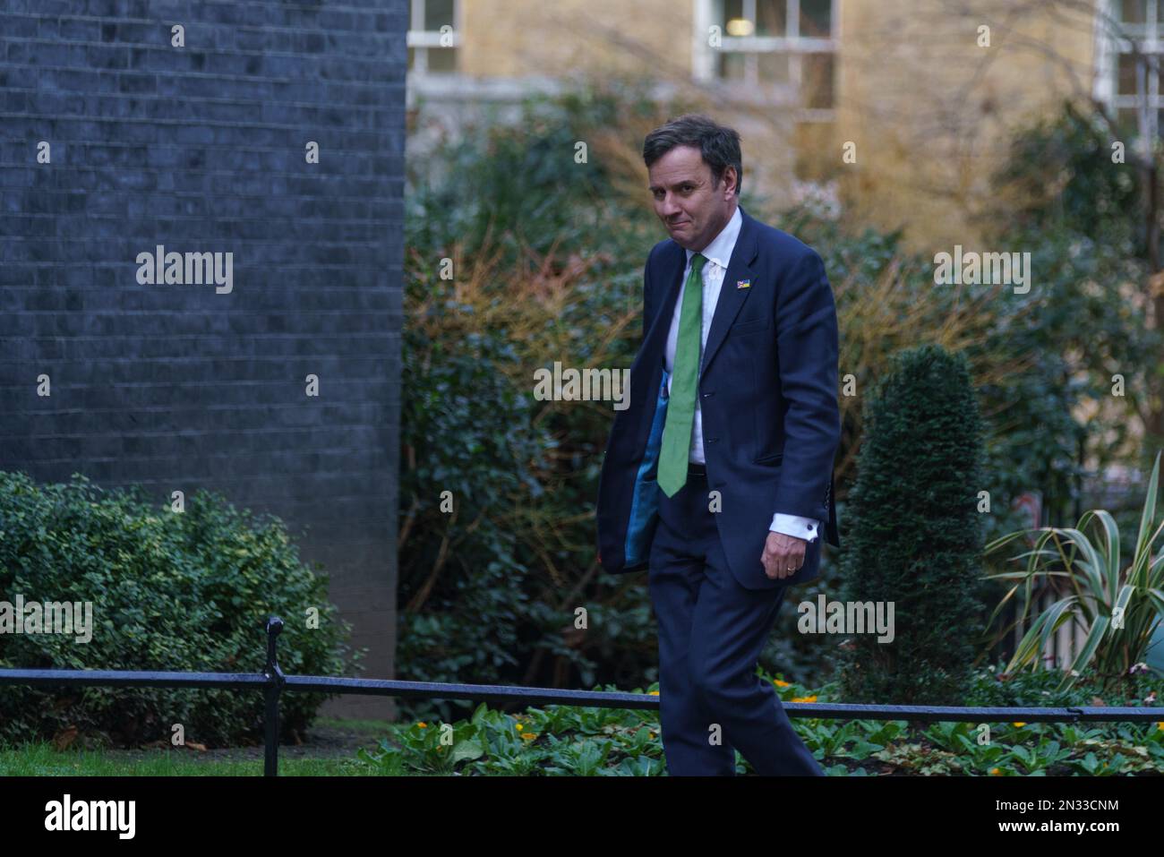 Downing St, London, 7th February 2023, UK Following this mornings reshuffle, Cabinet Ministers arrive for a delayed cabinet meeting held in the afternoon.  PICTURED: Greg Hands, newly appointed Conservative Party Chairman Bridget Catterall AlamyLiveNews Stock Photo