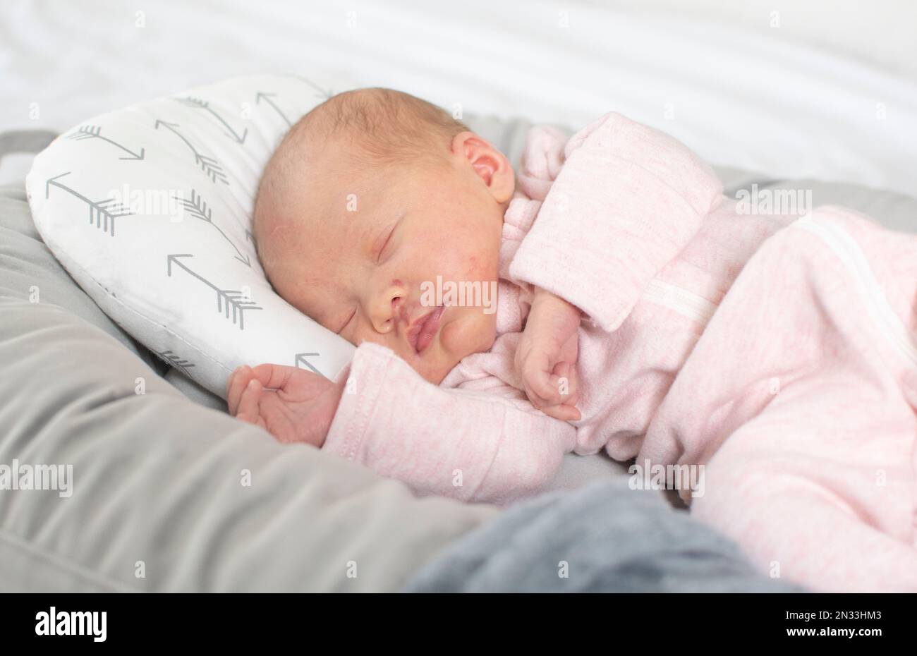 Newborn baby sleeping cot hi-res stock photography and images - Alamy