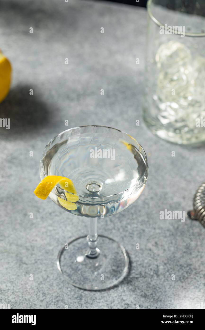 Boozy Refreshing Gin Turf Club Martini with Maraschino and Vermouth