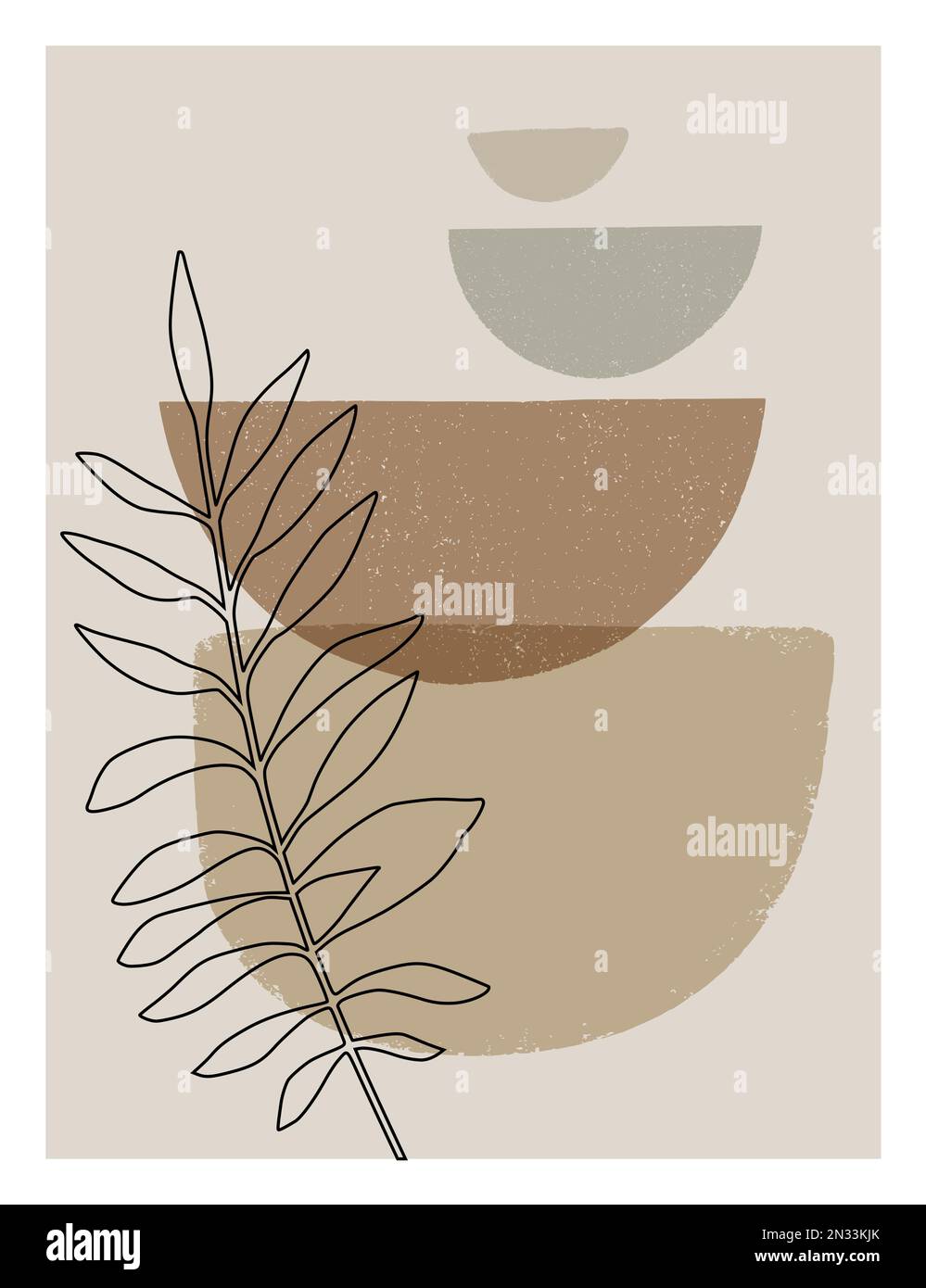 Mid century modern art print. Gallery wall printable art. Boho style