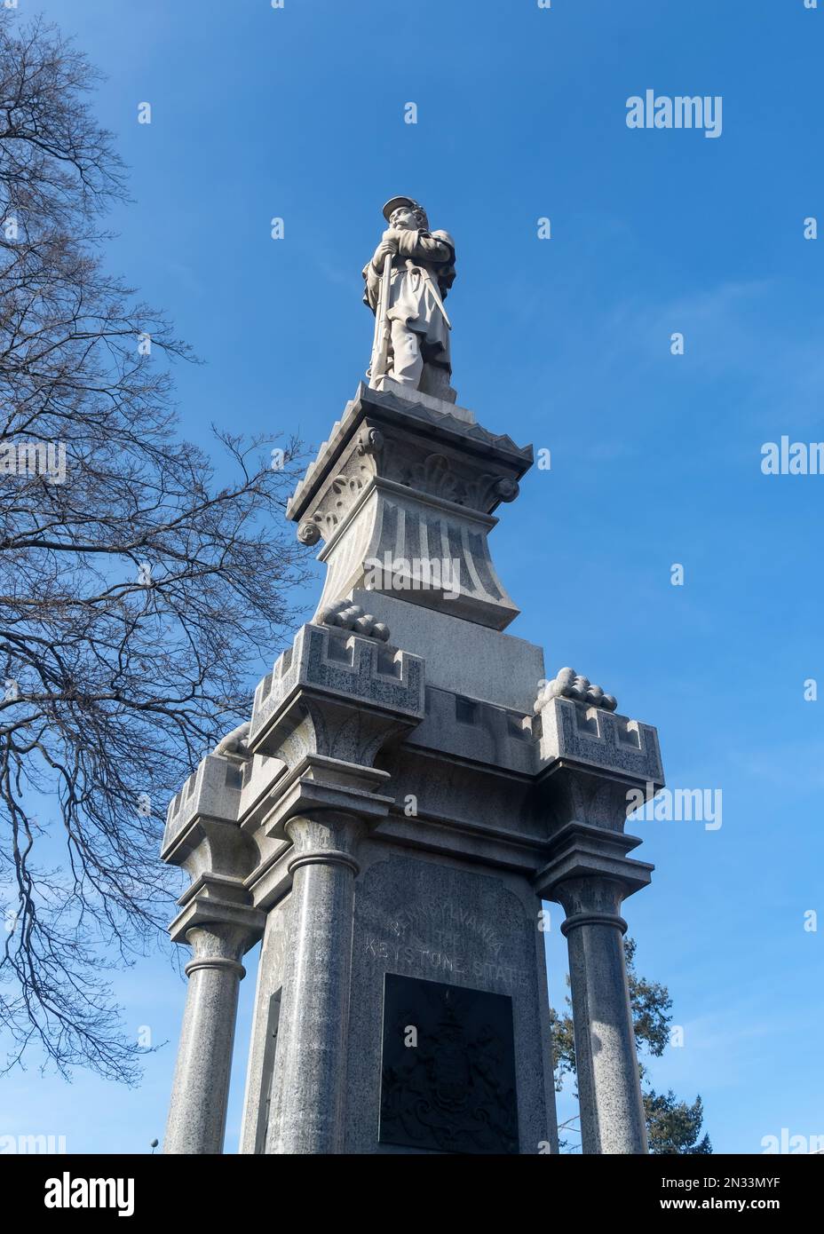 Soldiers Monument. Germantown, Philadelphia, PA, USA Stock Photo