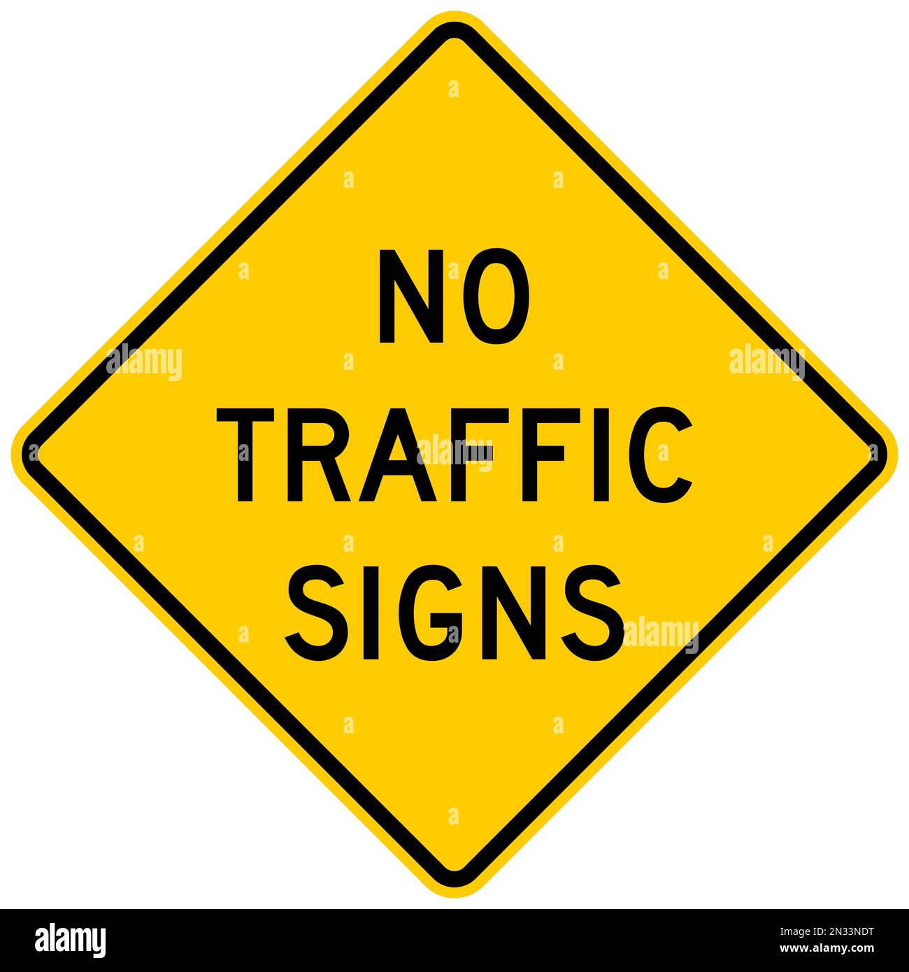 No traffic signs warning sign Stock Photo