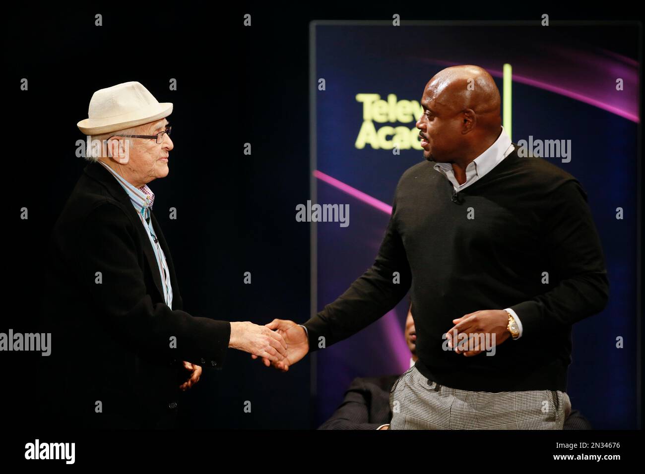 Television icon Norman Lear, left, and founder and Ceo of Translation
