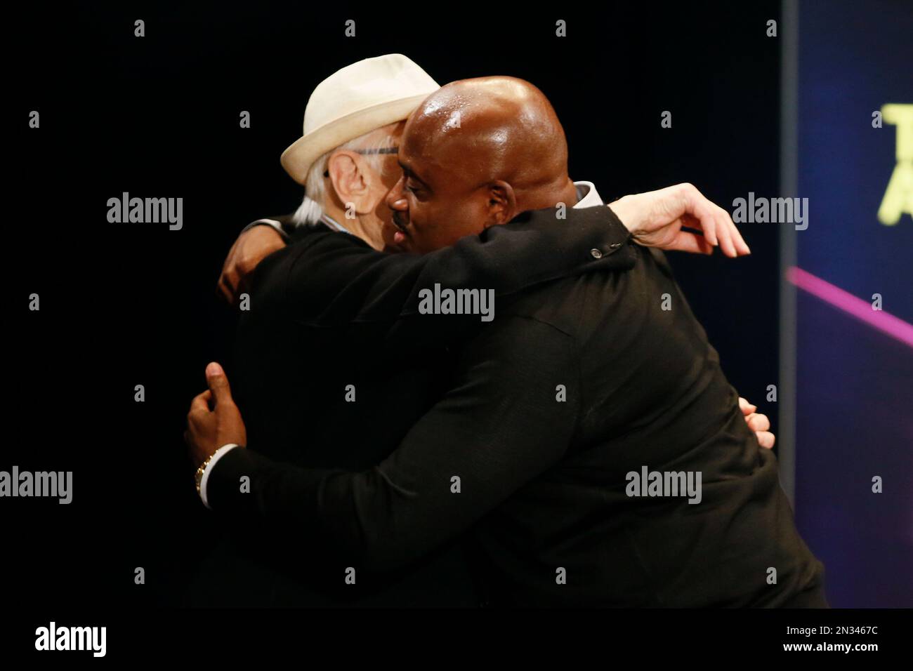 Television icon Norman Lear, left, and founder and Ceo of Translation