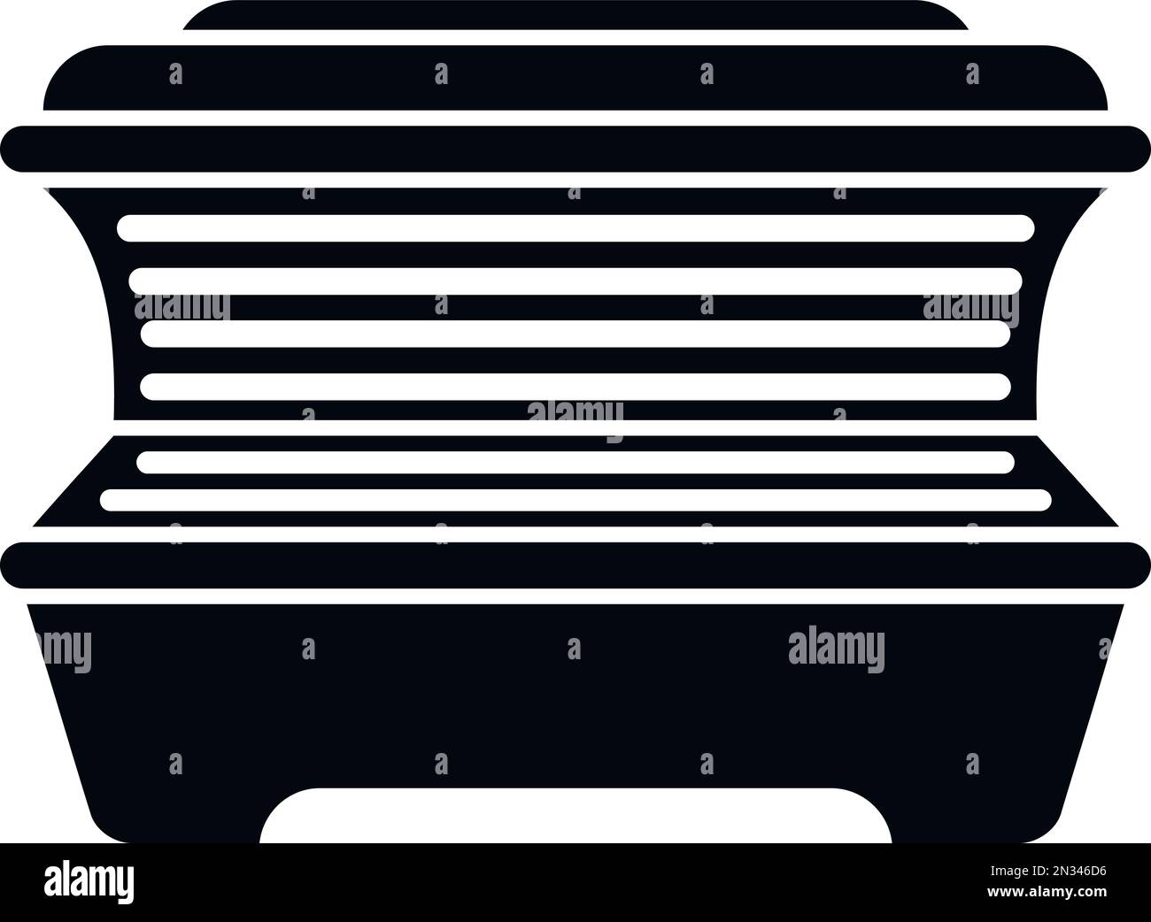 Solarium machine icon simple vector. Spa salon. Body sunlight Stock
