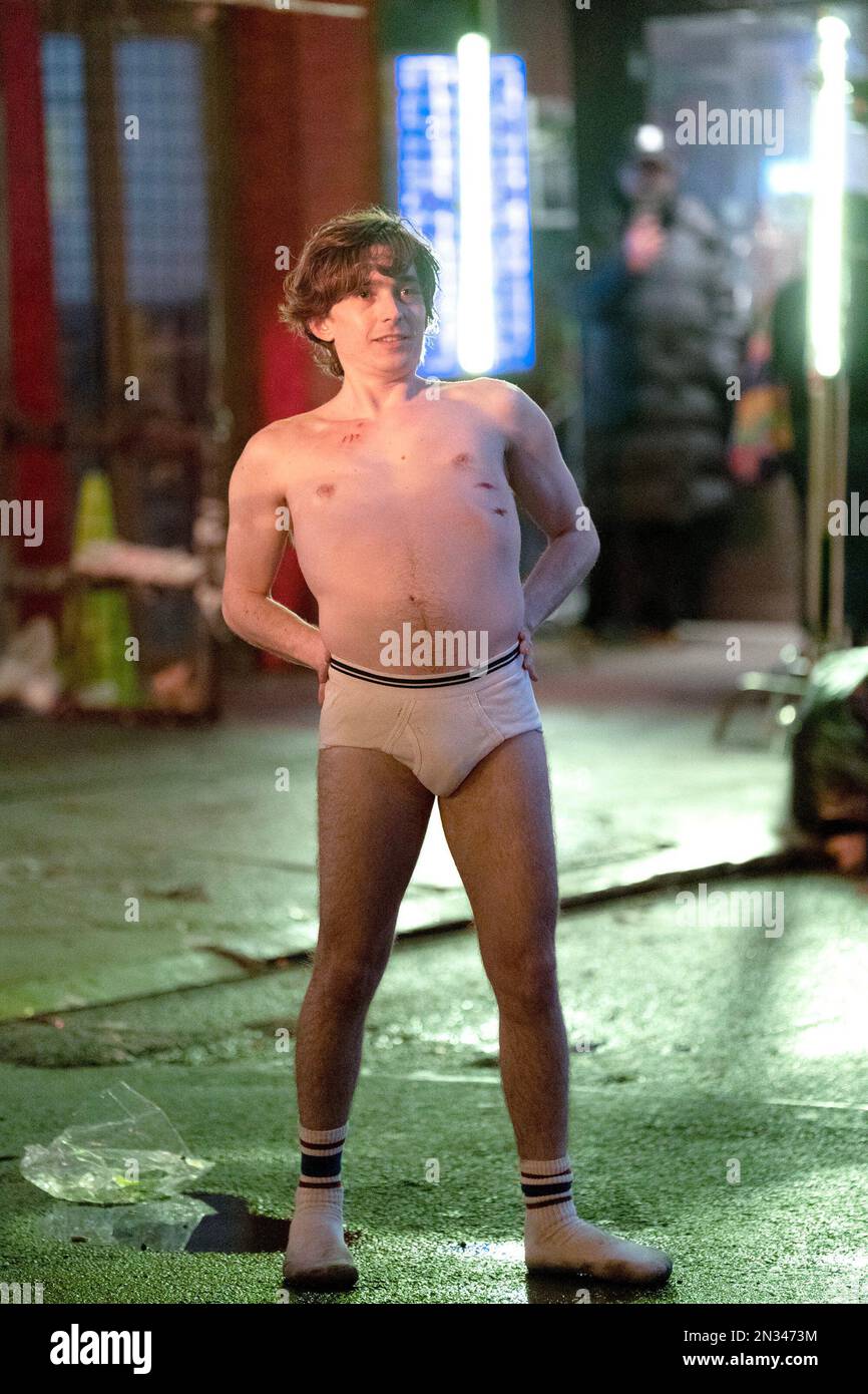 New York, NY, USA. 6th Feb, 2023. Austin Abrams on location for WOLFS