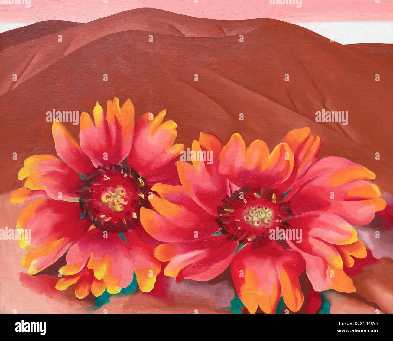 Red Hills with Flowers, O'Keeffe, 1937, Art Institute of