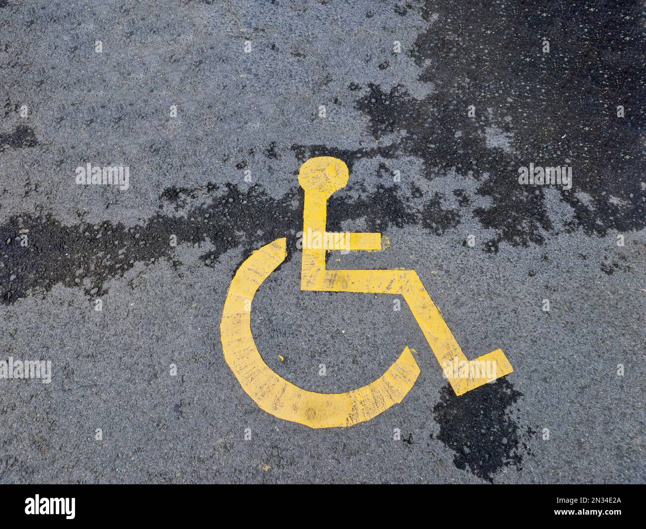 Disable Spaces disabled parking space reserved for the disabled Stock Photo - Alamy