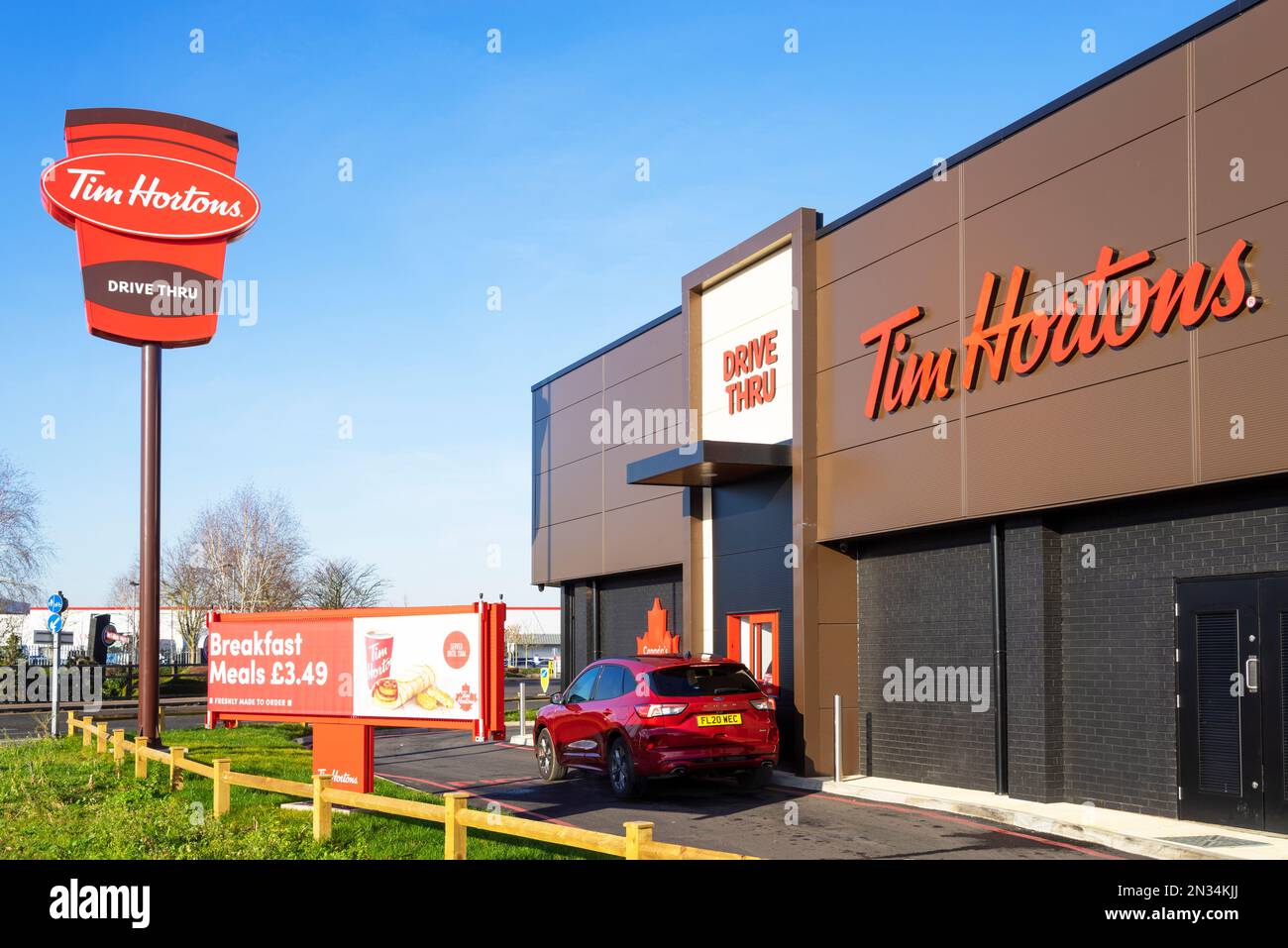 Tim Hortons uk Tim Hortons Restaurant Derby Derbyshire England UK GB Europe Stock Photo