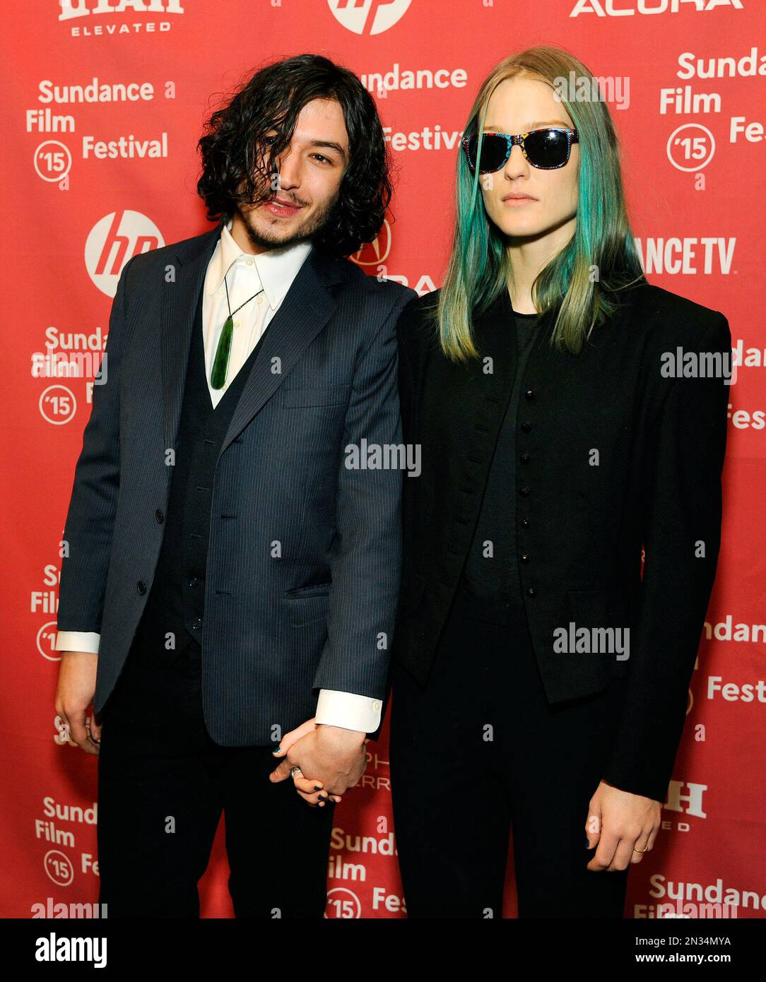 Ezra Miller, left, a cast member in "Stanford Prison Experiment