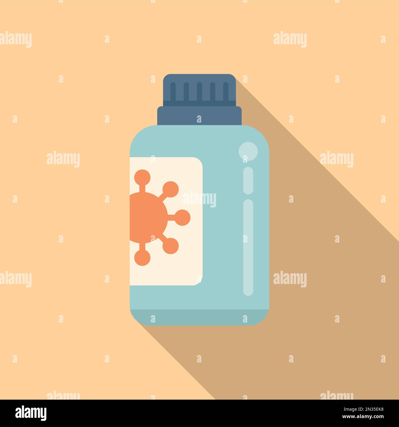 Virus pill icon flat vector. Medical immune. Bacteria disease Stock Vector