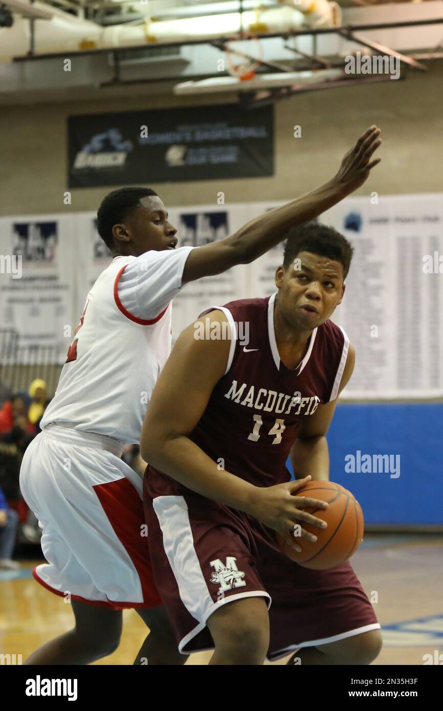 MacDuffie's Omari Spellman 14 in action against Life Center during