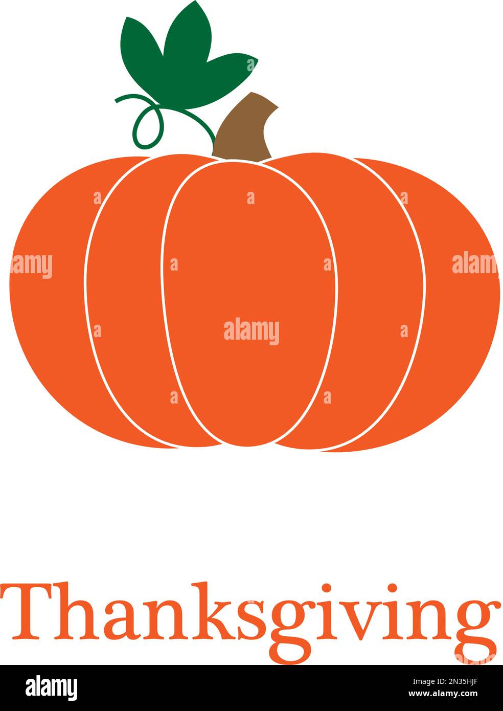 Pumpkin - squash for Halloween or Thanksgiving flat vector color 