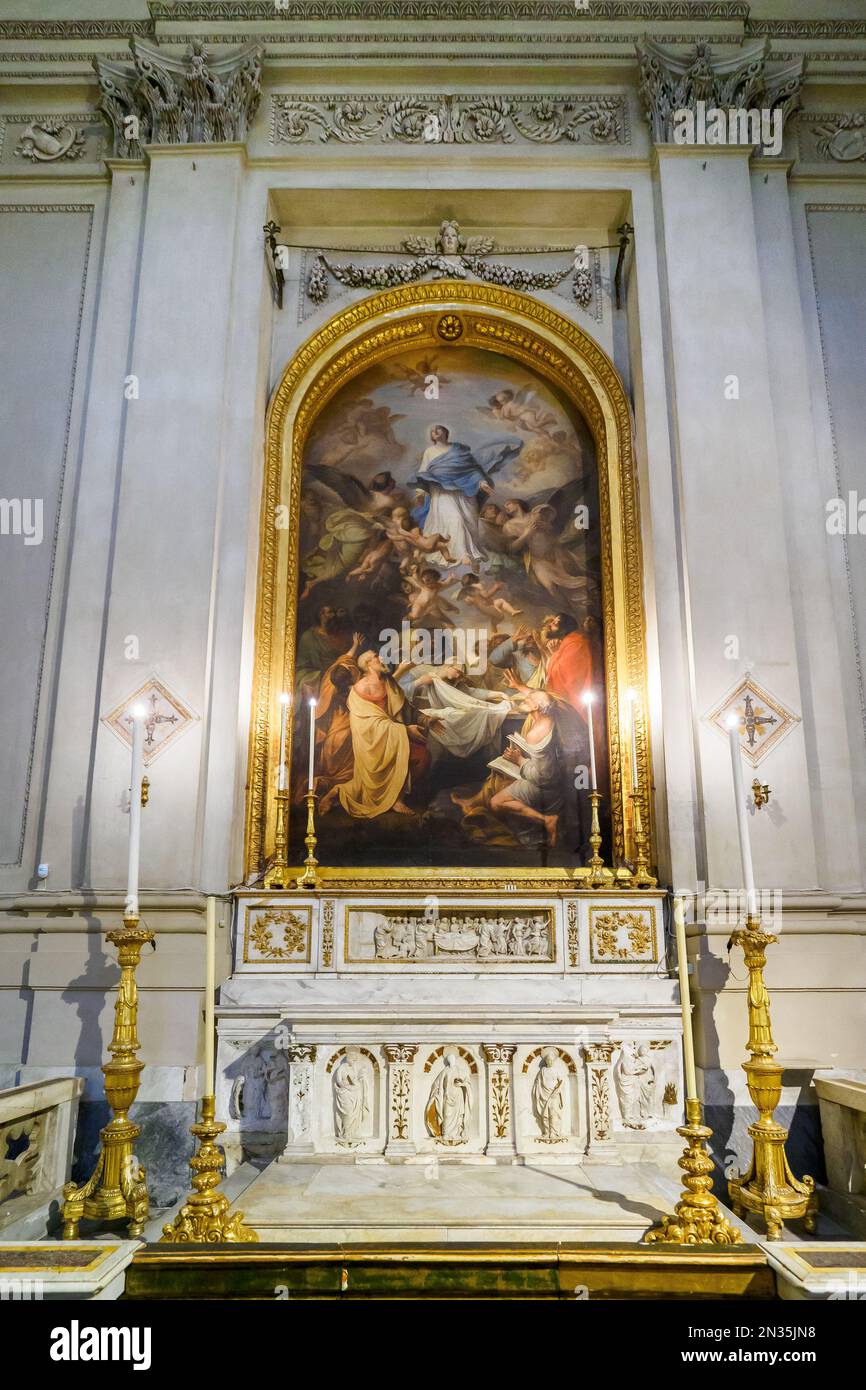 The Altar of the Assumption in the Palermo Cathedral - Sicily, Italy Stock Photo