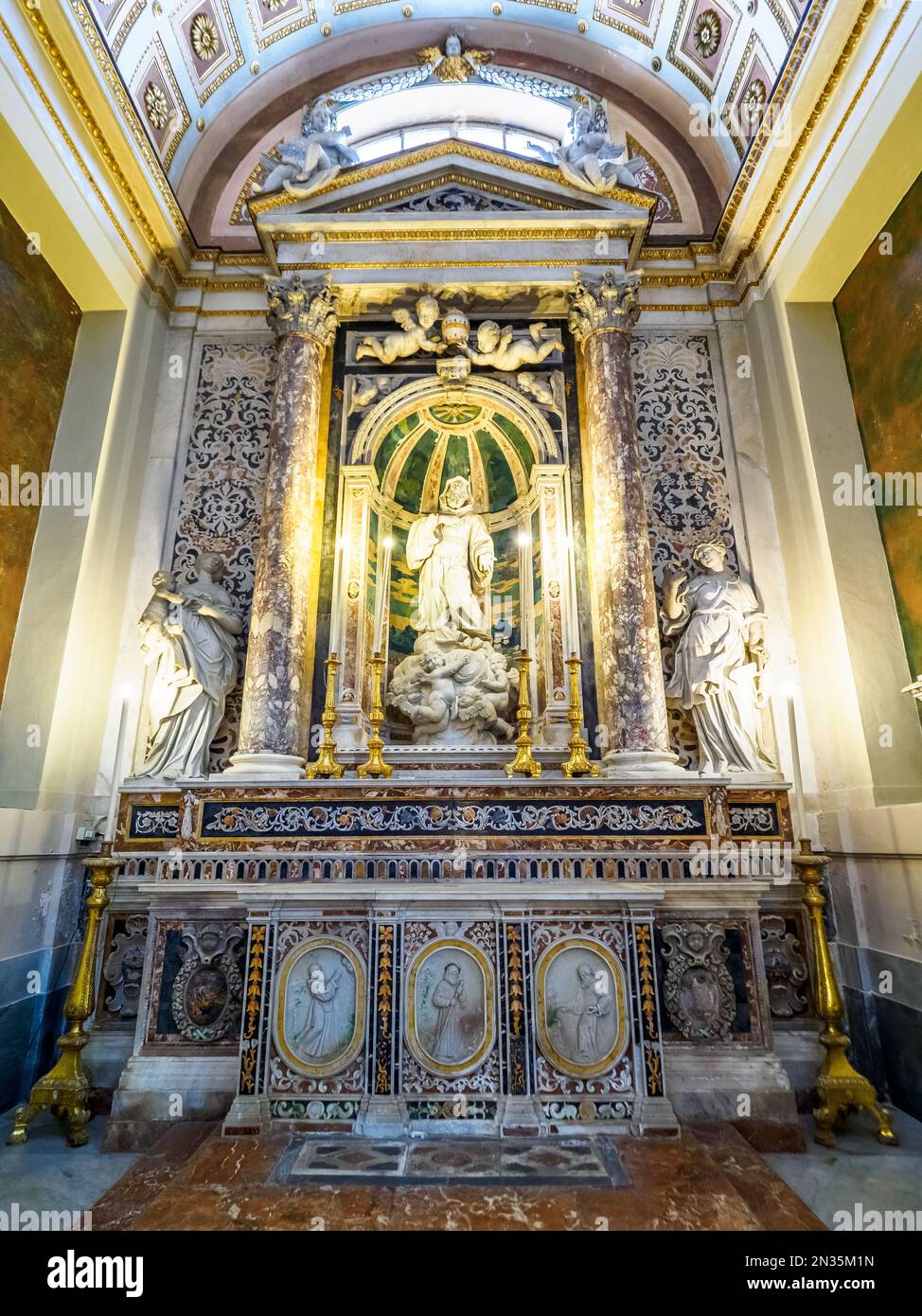 St. Francis of Paola's chapel - Palermo Cathedral, Palermo, Sicily, Italy. Stock Photo