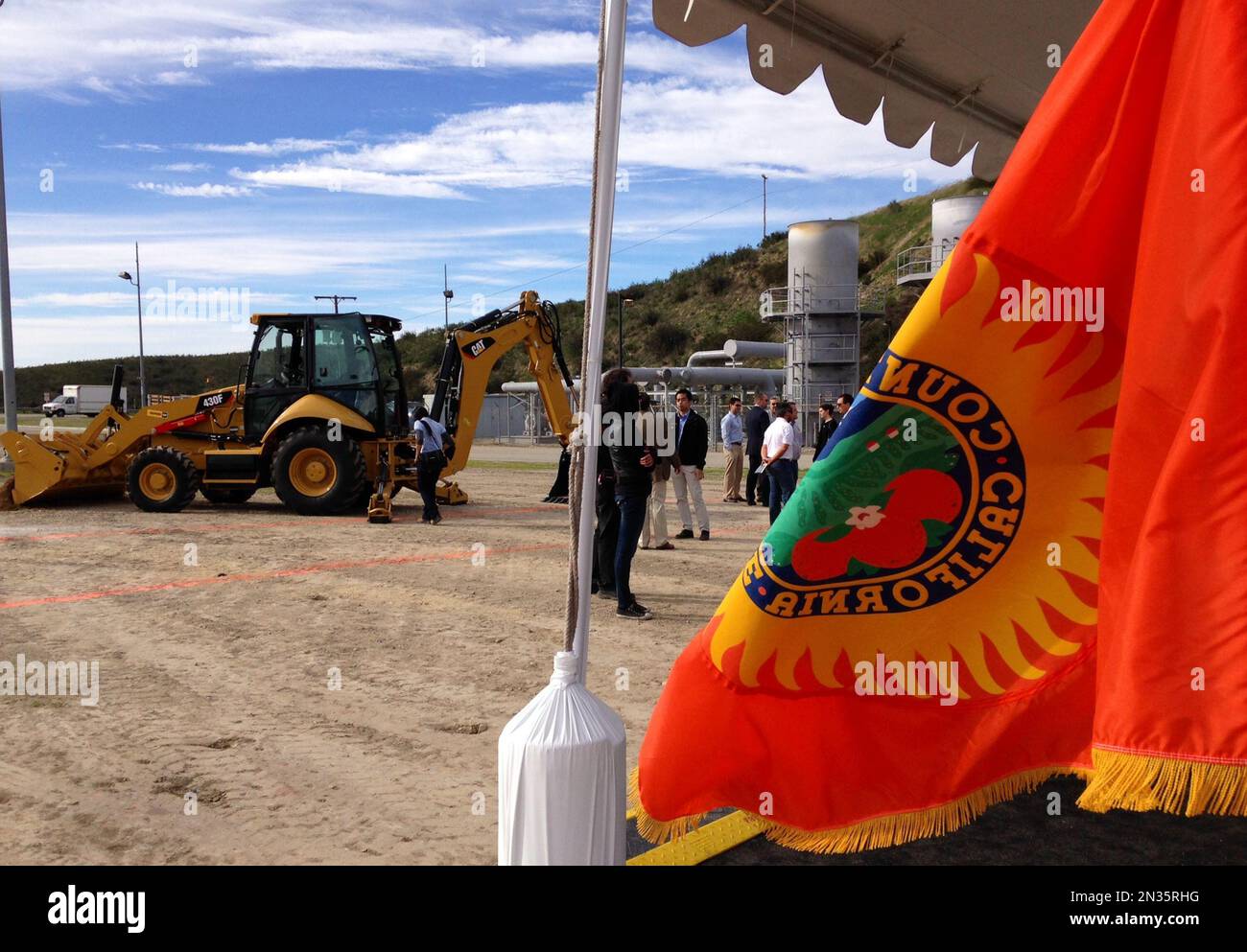 Officials attend the ground breaking ceremony the F R Bowerman Landfill
