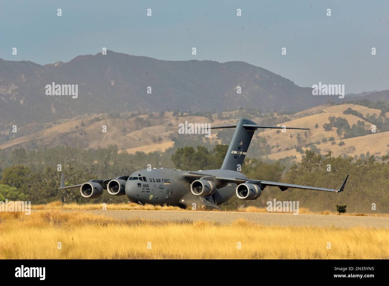 C17s from McChord and Travis Air Force Bases practiced takeoffs and