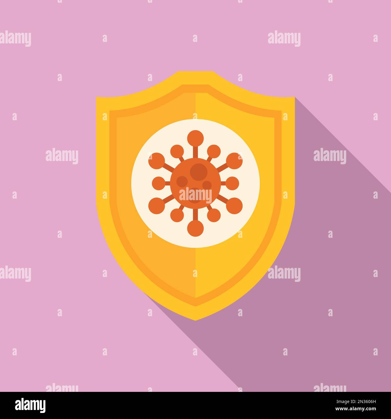 Shield resistance icon flat vector. Antibiotic disease. Medicine drug Stock Vector