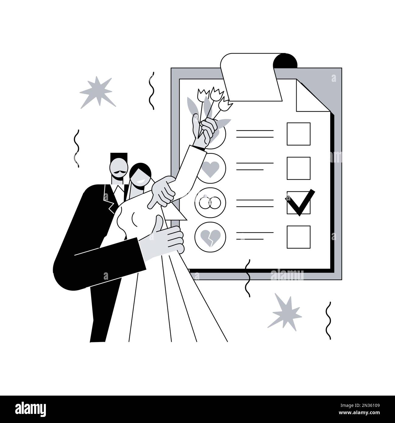 Relationship status abstract concept vector illustration. Relationship