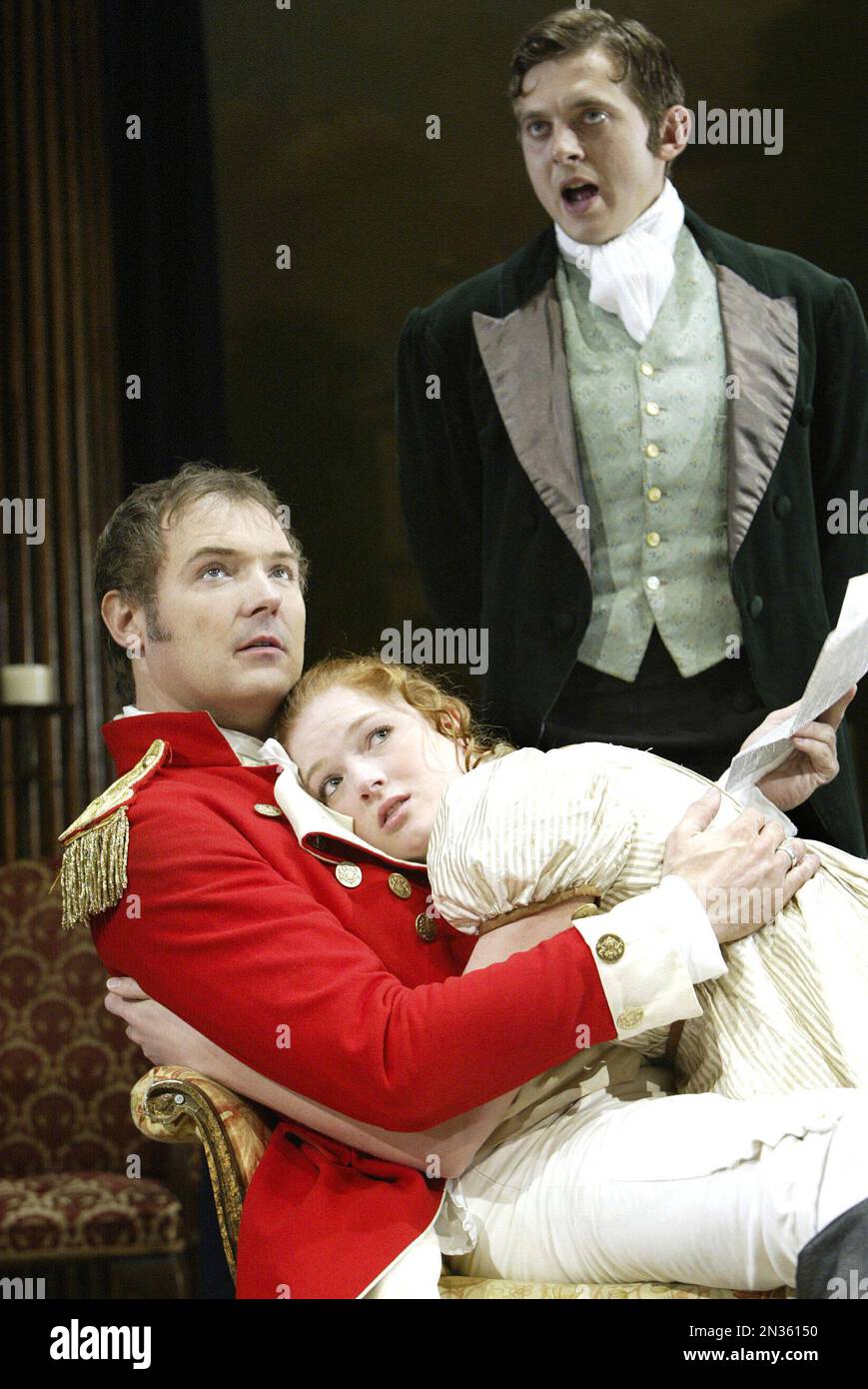 John Leslie (Mr Wickham), Anna Steel (Lydia (rear) Nolan Hemmings (Mr Darcy) in PRIDE